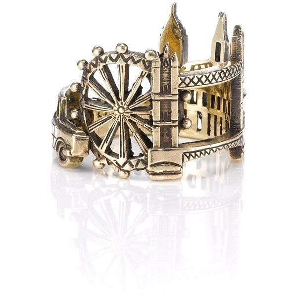 Zara Simon Gold London Ring ($2,260) ❤ liked on Polyvore