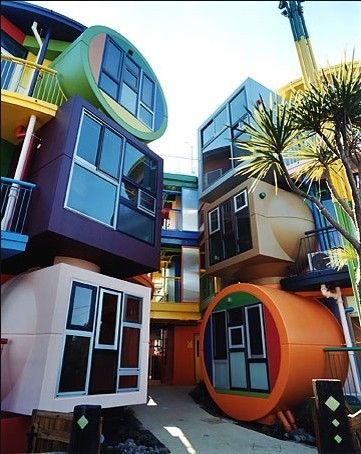 colorful houses in Japan. ( Awesome )