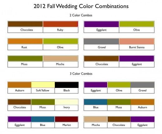 fall wedding color schemes