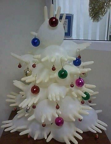 funny clever christmas tree for a doctor/dentist office nurses station… etc