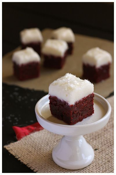 red velvet brownie bites