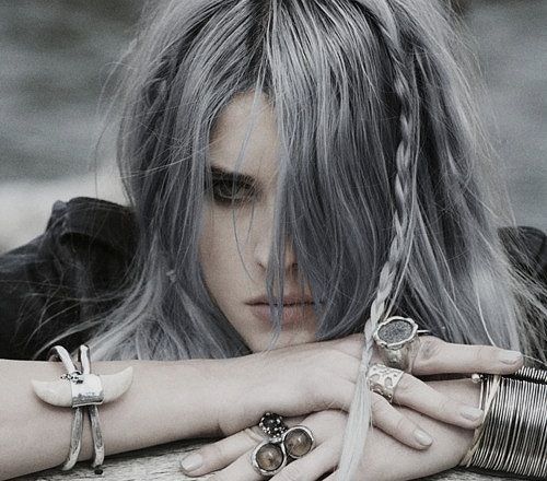 silver hair :)