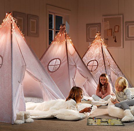 slumber party in tents