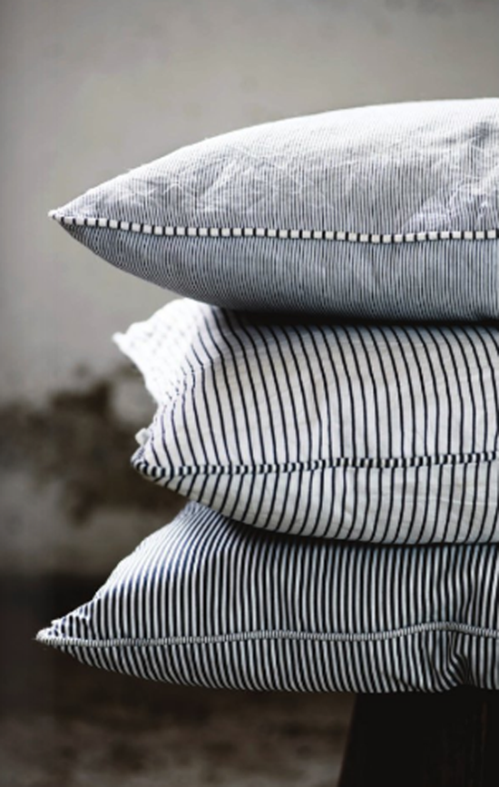 stripe pillows . . .