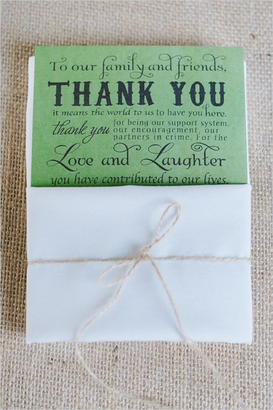 thank you note ideas for wedding