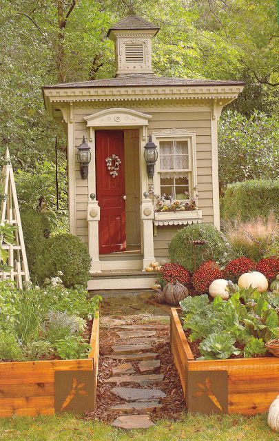 tiny Victorian garden house…love this!