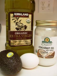 Avocado, Egg, Olive Oil, and Coconut Oil Hair Mask