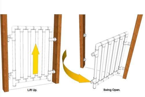 DIY baby gate out of furniture grade PVC pipes