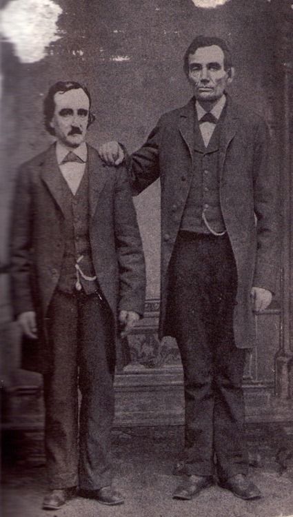 Edgar Allan Poe poses with Abraham Lincoln in Mathew Brady’s Washington, D