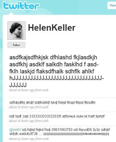 Hellen Keller’s Twitter