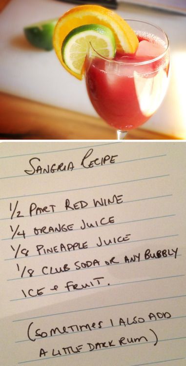 My favourite Sangria recipe for the summer!