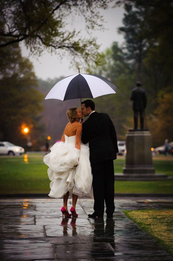 Wedding in the rain. Picture to take if it rains on your wedding day.    "