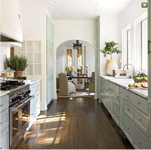 Wow! This might be the most gorgeous galley kitchen of all time.