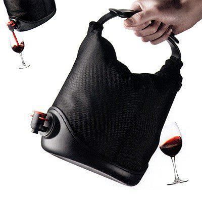 You’re looking at a fancied up winebag that looks like a purse. It’s