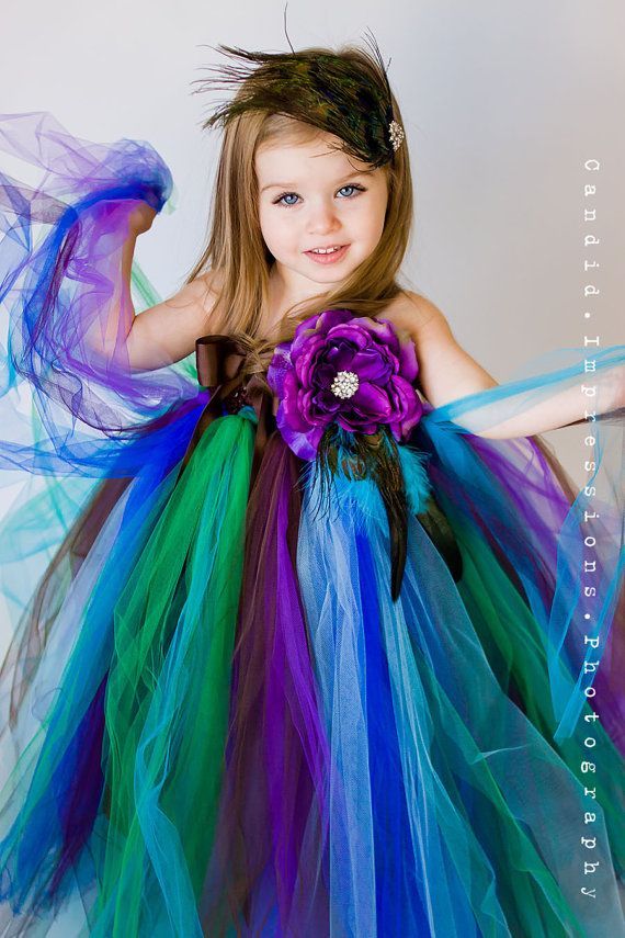 How beautiful is this little girl?! Tutu peacock costume adorable!