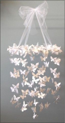 Make a chandelier using paper punches in the theme of the party and hang over di