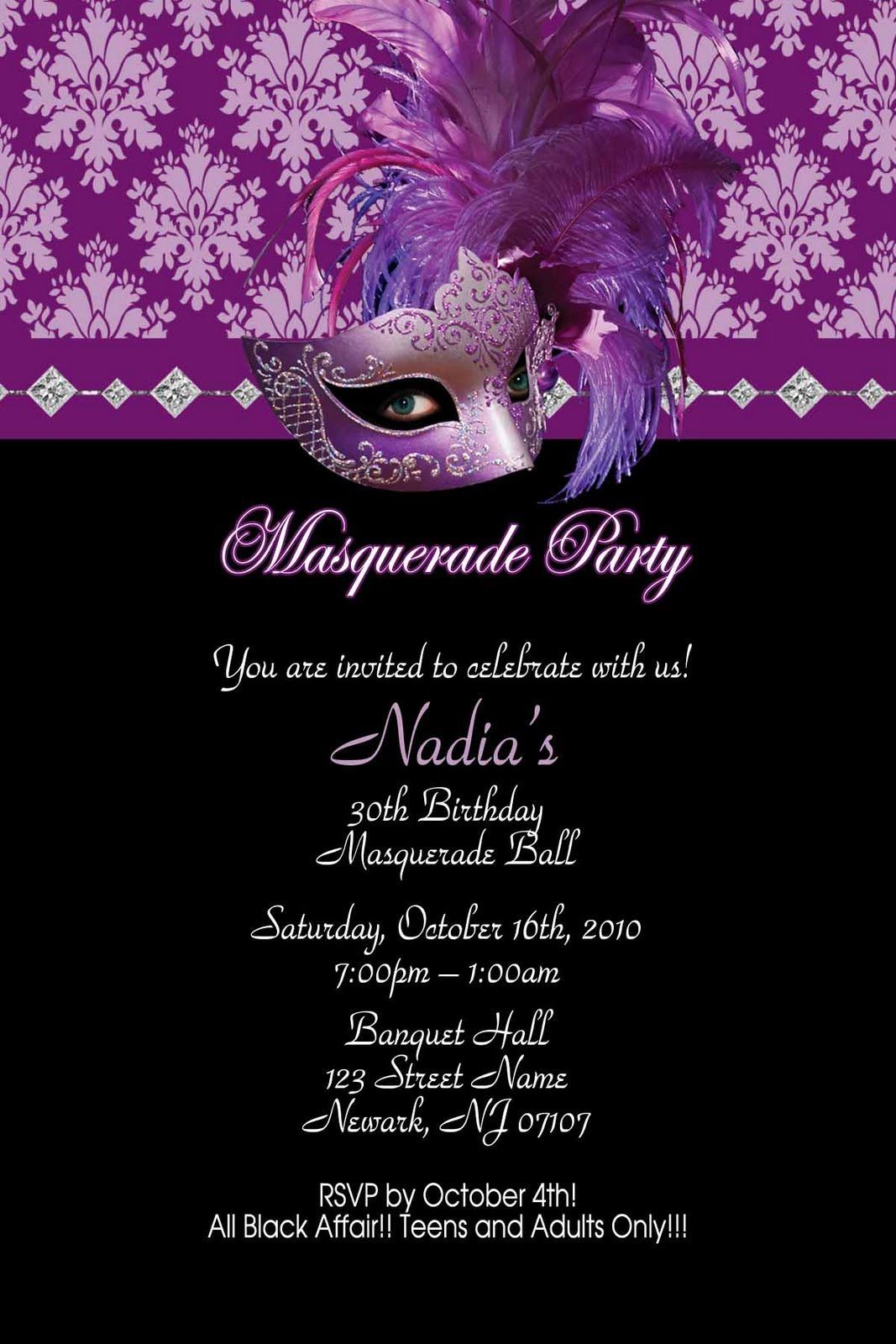 Masquerade Sweet 16 Party ideas