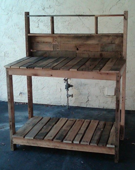 Potting Table made from old pallets