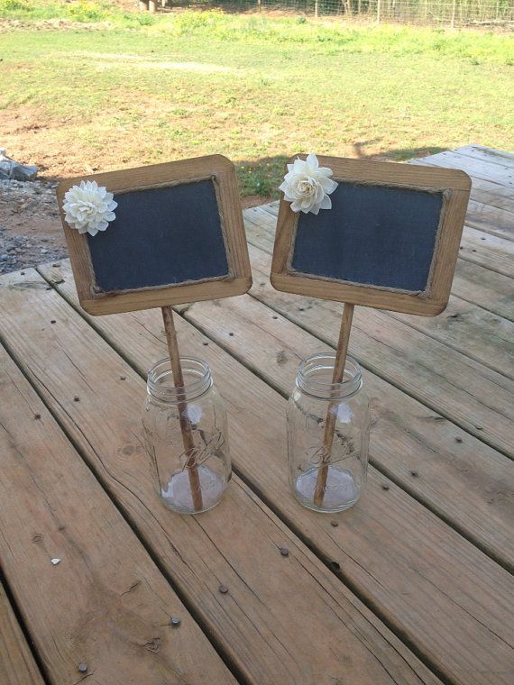 Rustic Wedding Chalkboard Sign – Rustic Wedding Decor – Wedding Table Number – C