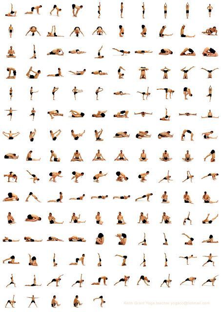Yoga poses chart.