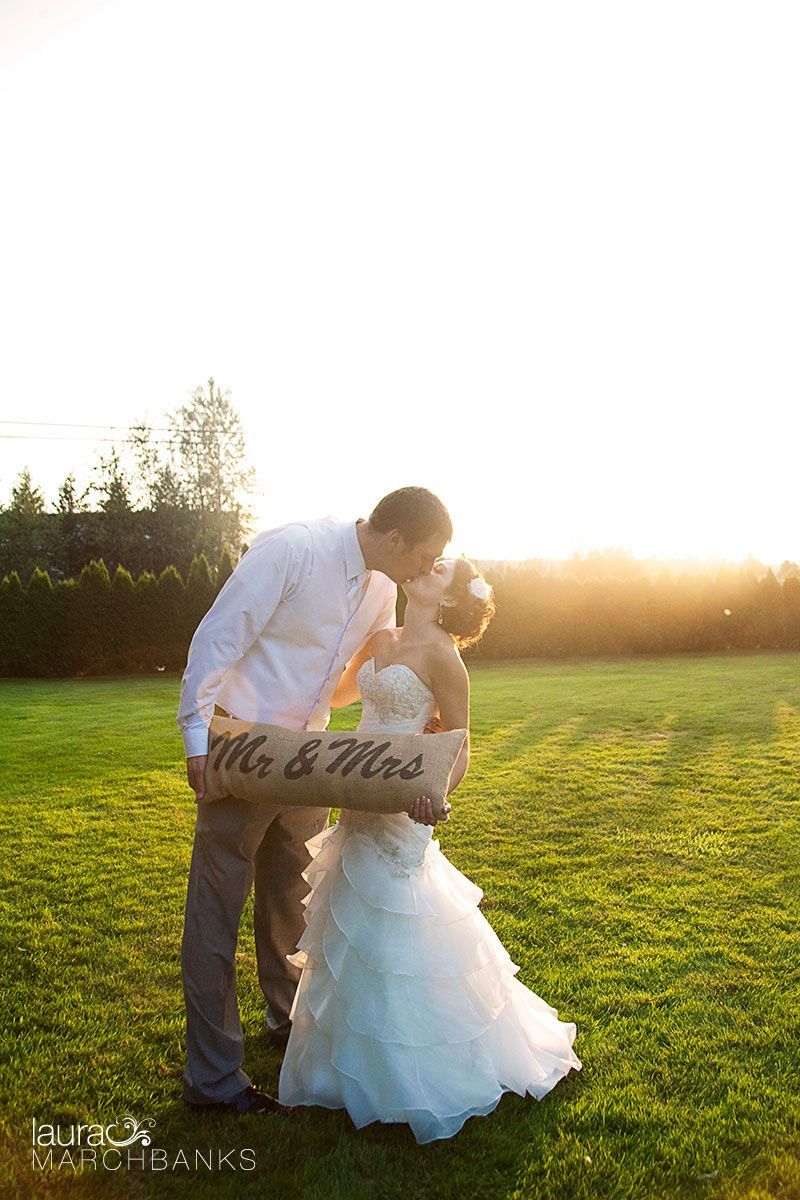 burlap pillow