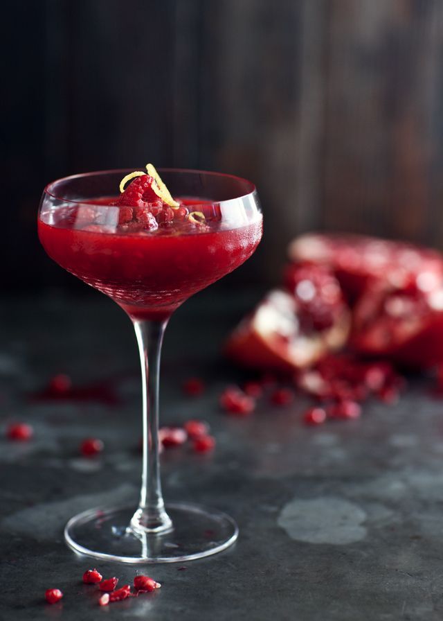 frozen raspberry-pomegranate & vodka cocktail | what katie ate