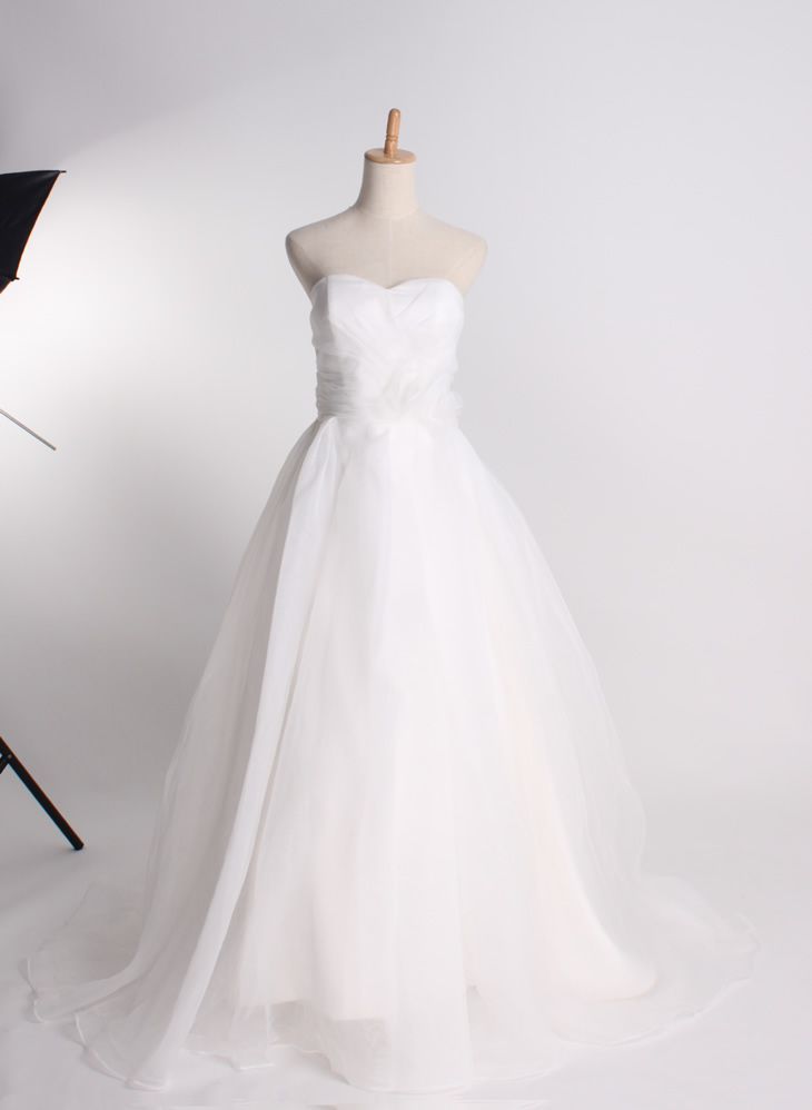 sweetheart empire waist organza wedding dress