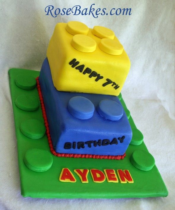 Lego's Birthday Cake… a very neat pan used to make this cake (click over t