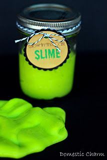 Make your own glow in the dark slime.