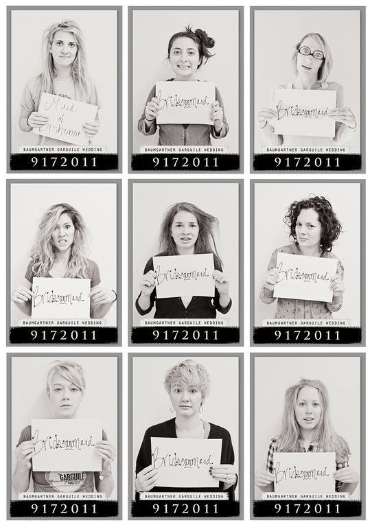 bridal party morning after mugshots… That is Hilarious!