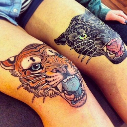 gorgeous knee tattoos