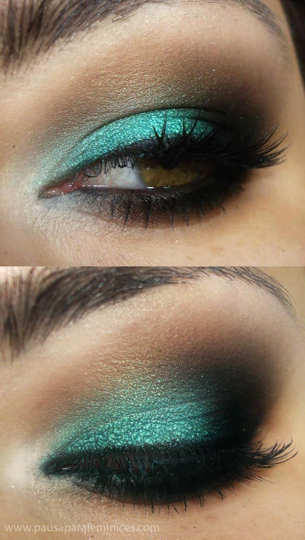 another aquamarine/teal  deep taupe look that I am liking more  more!