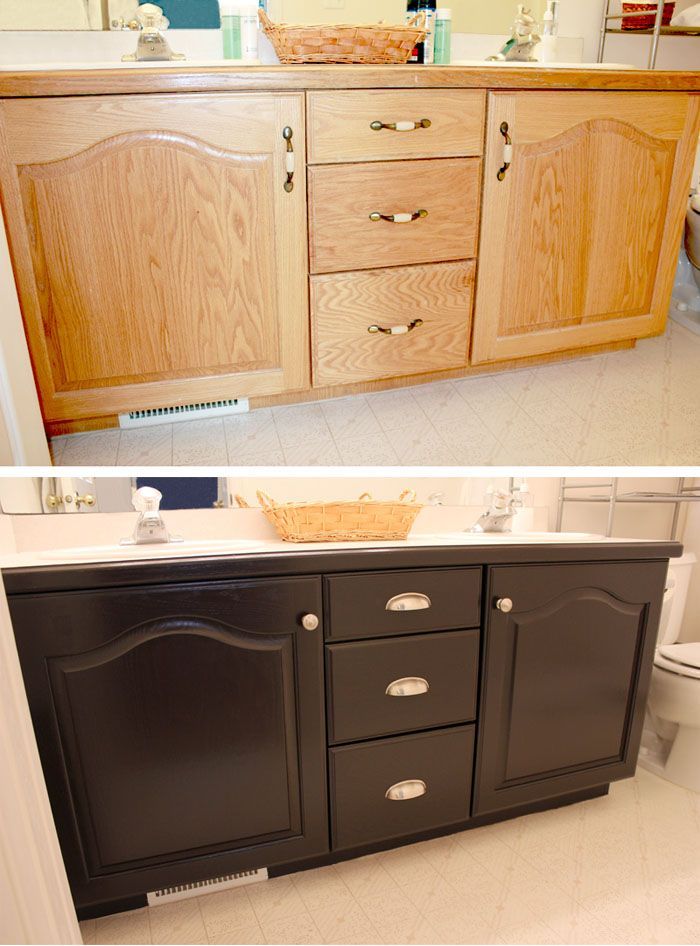 Bathroom Cabinets Makeover . . . My First Ever “Grown Up” DIY Project! bathr