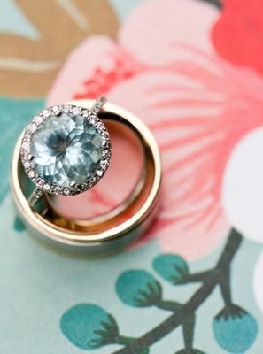 Beautiful engagement ring (aquamarine?)… Pinned because it looks similar to my