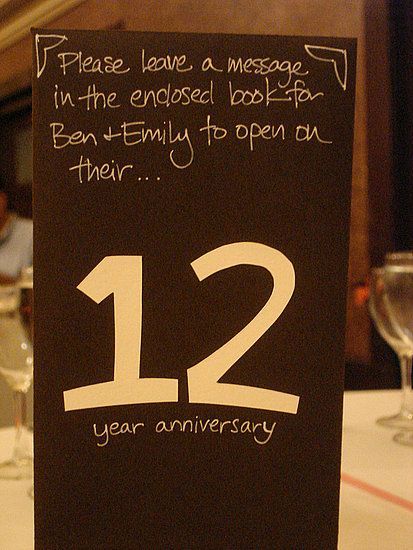 Best wedding idea Ive seen in a while (assign each table a different anniversary