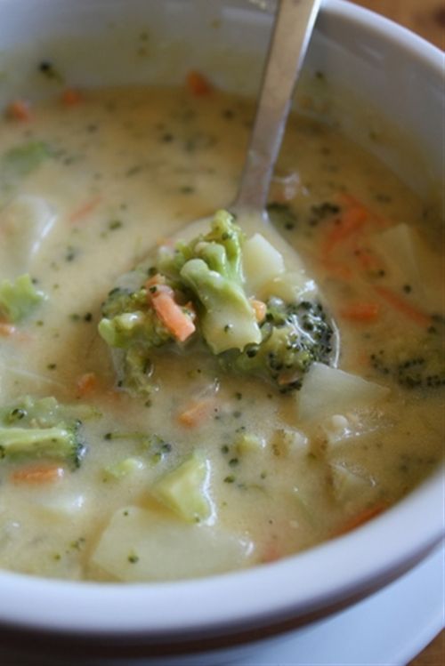 Cheesy Vegetable Chowder – Broccoli amp; cheddar soup!