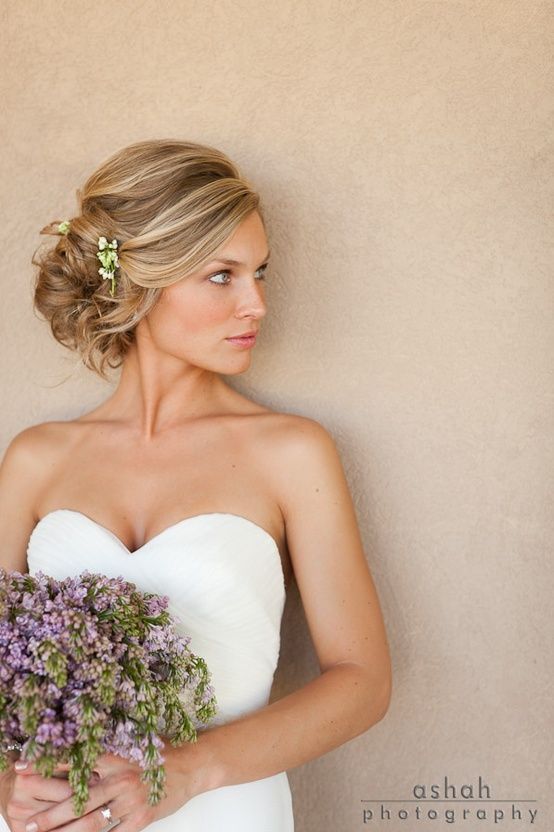 great wedding updo, minus the flowers in the hair.