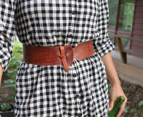 Handmade leather belt–pattern from Brendans Leather Book