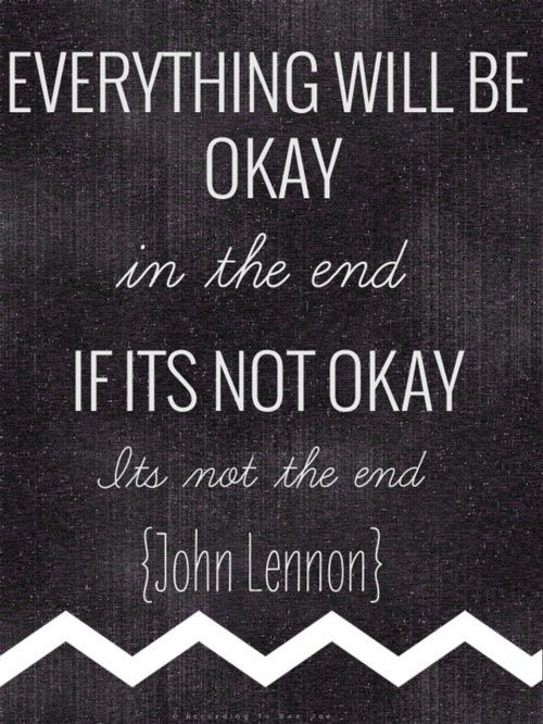 its not the end – john lennon quote #lovestitched