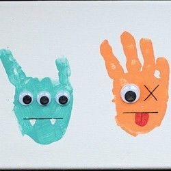Lots of handprint crafts to do with kids!  For all holidays and interests!