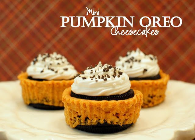 Mini Oreo Pumpkin Cheesecake