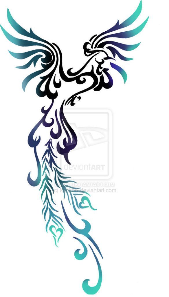 Most feminine Phoenix tattoo design Ive seen – looks really nice =)