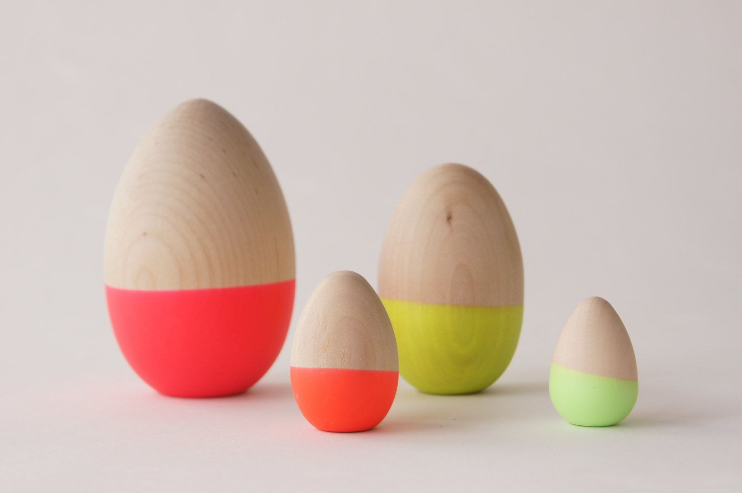 Neon Dipped Eggs Easter Decor by WindandWillowHome on Etsy