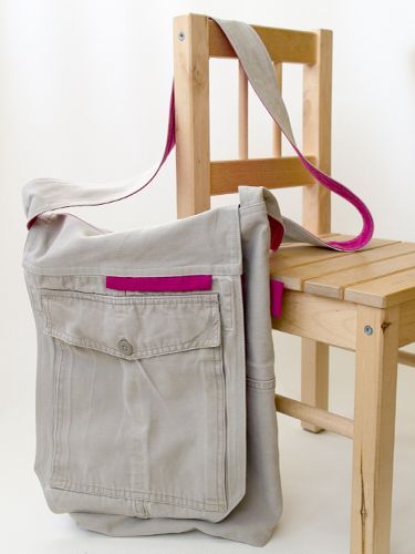 Recycle Cargo Pants to a Messenger Bag