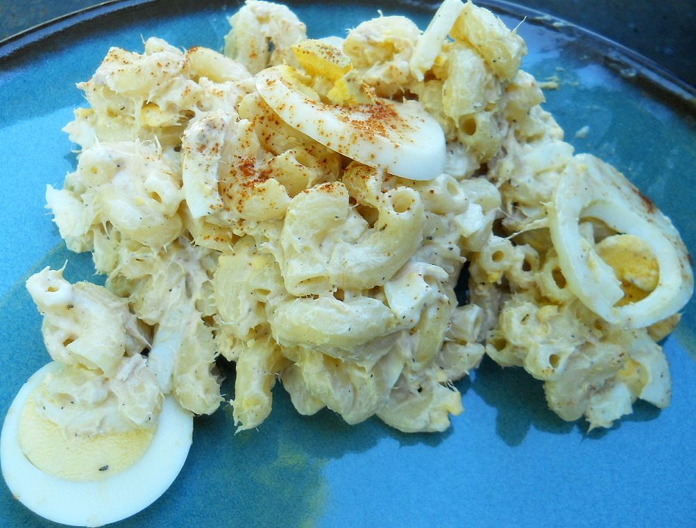 Tuna Macaroni Salad Recipe-never thought to add a little mustard! Mmmm…
