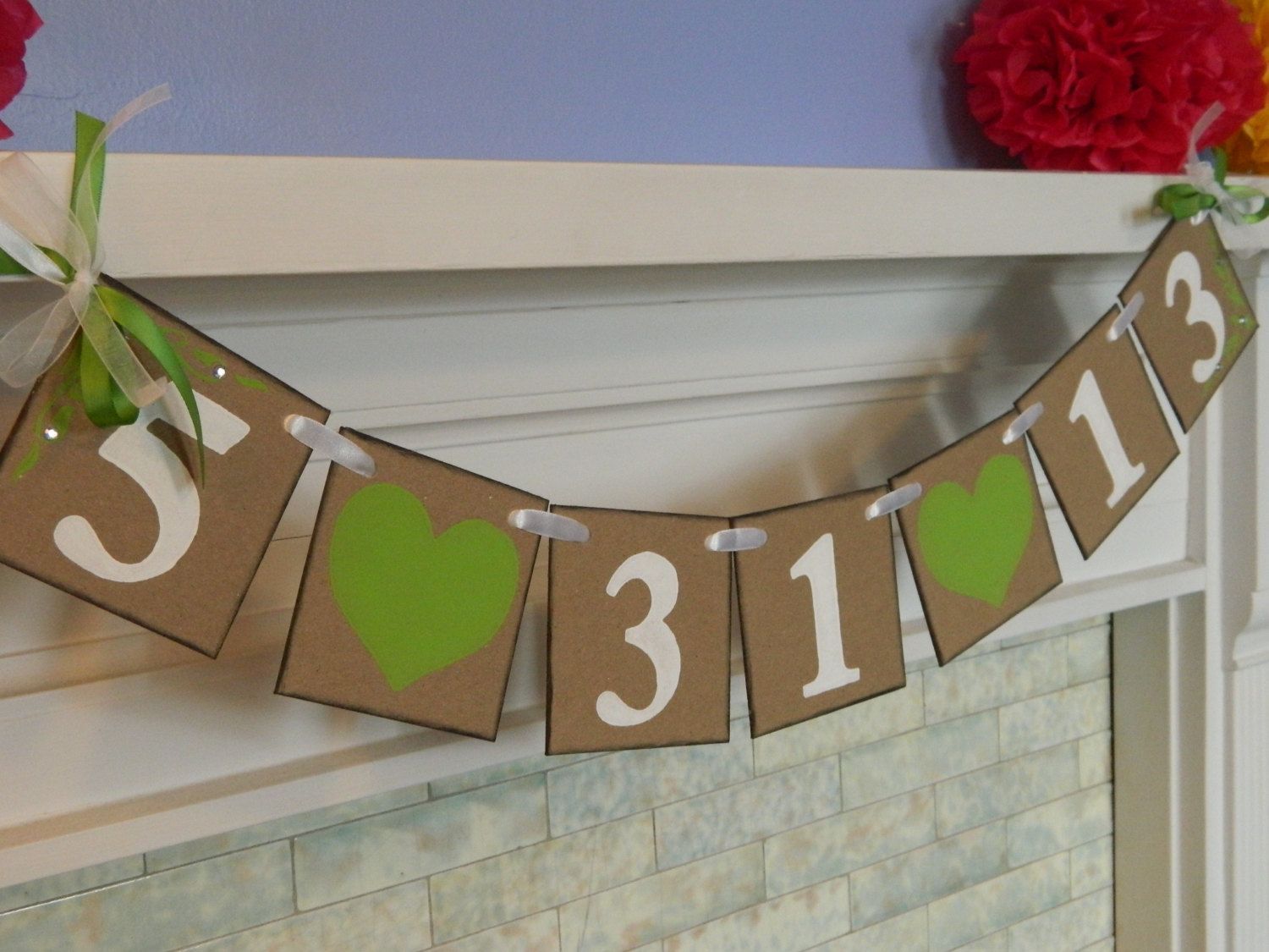 Wedding Date Bridal Shower Decorations by anyoccasionbanners, $15.50