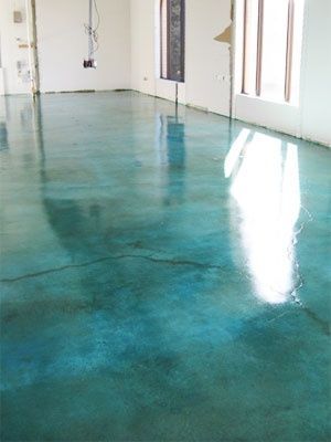 WOW!!  Stained concrete. Looks like water.