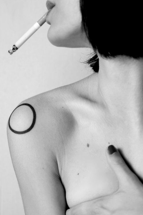 a perfect circle x #tattoos actually love this.  Love the simplicity of this tat