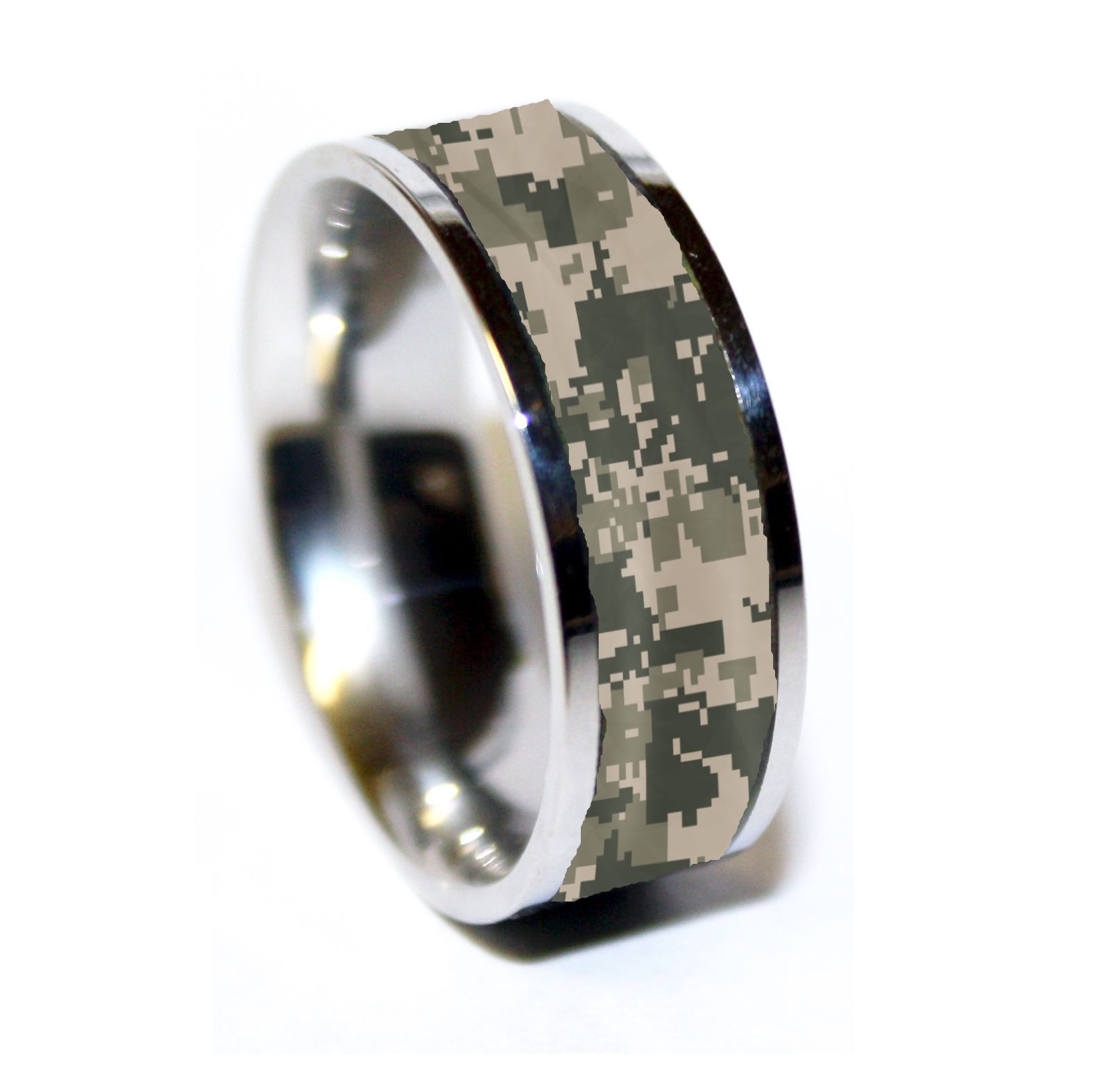 army Tungsten ring  | Army Camo Ring – Military Camo Wedding Band – Camouflage M