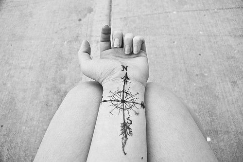 artistic, compass, feather, nautical, tattoo